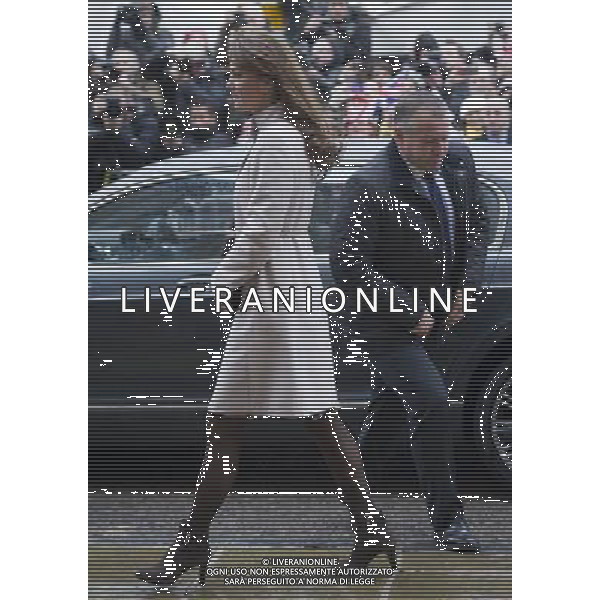 The Duke and Duchess arrived at the Guildhall, meeting Civic dignitaries and viewed the City Council\'s Insignia. Their Royal Highness\'s walked through the Market Square. /AGENZIA ALDO LIVERANI SAS/ITALY ONLY - EDITORIAL USE ONLY
