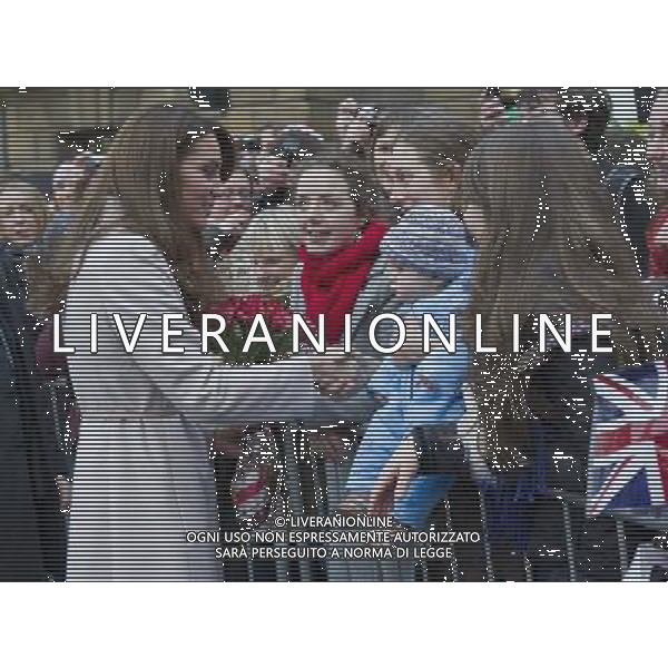 The Duke and Duchess arrived at the Guildhall, meeting Civic dignitaries and viewed the City Council\'s Insignia. Their Royal Highness\'s walked through the Market Square.THE DUCHESS MEETS JAMES WILLIAM DAVIES 5 MONTHS WHO WAS NAMED AFTER WILLIAM WITH MOTHER TESSA DAVIES 35 /AGENZIA ALDO LIVERANI SAS/ITALY ONLY - EDITORIAL USE ONLY