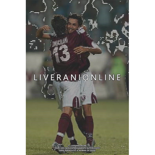 salernitana-catania coppa italia tim cup 22/08/2004 nella foto esultanza di palladino e siniscalchi foto pecoraro/ag aldo liverani