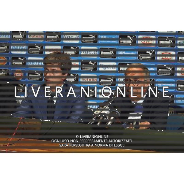 COVERCIANO 7/0/2003 ALLENAMENTO NAZIONALE ITALIANA NELLA FOTO Carraro con Leonardo Dominici, sindaco di Firenze FOTO ALDO LIVERANI 