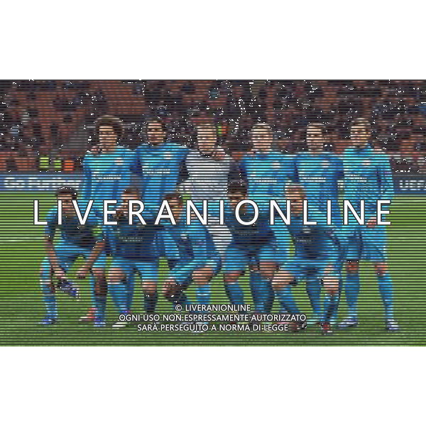 MILANO, 04-12-2012 / ©FOTO GIORGIO RAVEZZANI CHAMPIONS LEAGUE MILAN-ZENITH SAN PIETROBURGO 0-1 NELLA FOTO: FORMAZIONE ZENITH AG ALDO LIVERANI S A S