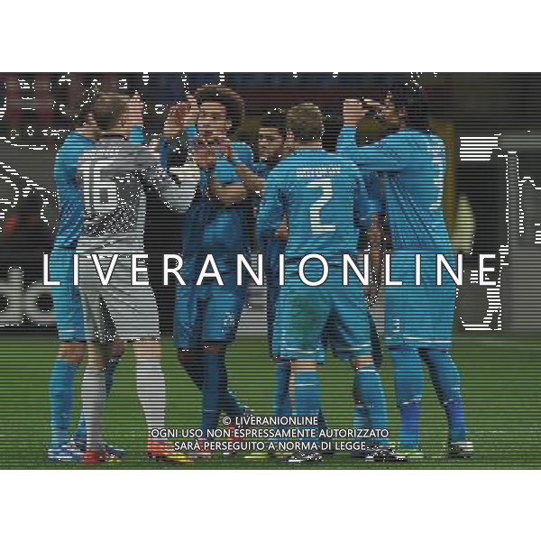UEFA Champions League 2012/2013 Gruppo C Milano - 04.12.2012 Milan-Zenit San Pietroburgo Nella Foto:Giocatori Zenit Gruppo /Ph.Vitez-Ag. Aldo Liverani
