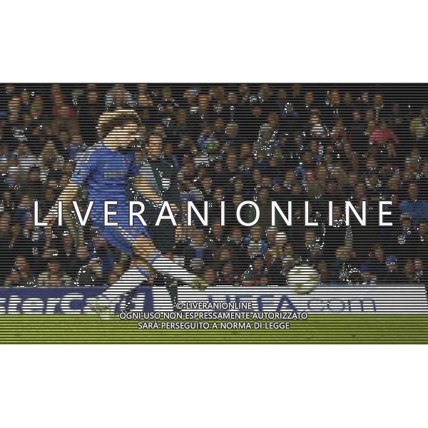 Chelsea\'s David Luiz scores his sides first goal from a penalty kick 1-0 Football - UEFA Champions League Group E - Chelsea v Nordsj¾lland - Wednesday 5th December 2012 - Stamford Bridge - London © CameraSport - 43 Linden Ave. Countesthorpe. Leicester. England. LE8 5PG - Tel: +44 (0) 116 277 4147 - admin@camerasport.com - www.camerasport.com AG ALDO LIVERANI S A S ONLY ITALY