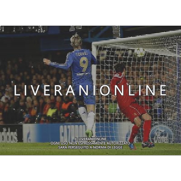 Chelsea\'s Fernando Torres scores his sides second goal 2-0 Football - UEFA Champions League Group E - Chelsea v Nordsj¾lland - Wednesday 5th December 2012 - Stamford Bridge - London © CameraSport - 43 Linden Ave. Countesthorpe. Leicester. England. LE8 5PG - Tel: +44 (0) 116 277 4147 - admin@camerasport.com - www.camerasport.com AG ALDO LIVERANI S A S ONLY ITALY