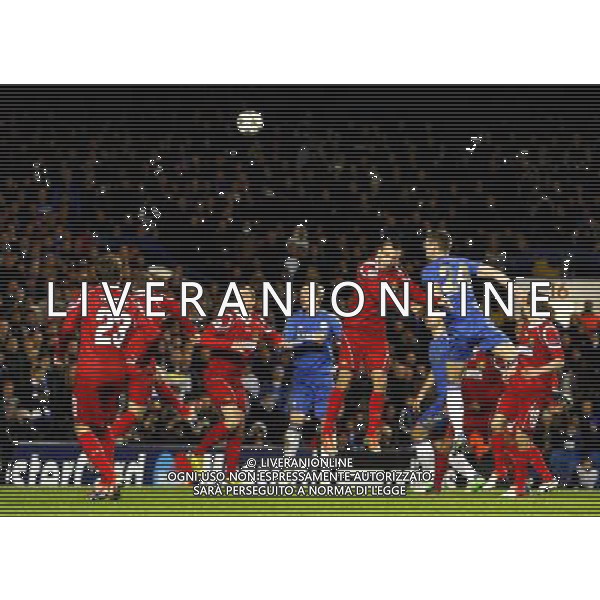 Chelsea\'s Gary Cahill scores his sides third goal 3-1 Football - UEFA Champions League Group E - Chelsea v Nordsj¾lland - Wednesday 5th December 2012 - Stamford Bridge - London © CameraSport - 43 Linden Ave. Countesthorpe. Leicester. England. LE8 5PG - Tel: +44 (0) 116 277 4147 - admin@camerasport.com - www.camerasport.com AG ALDO LIVERANI S A S ONLY ITALY