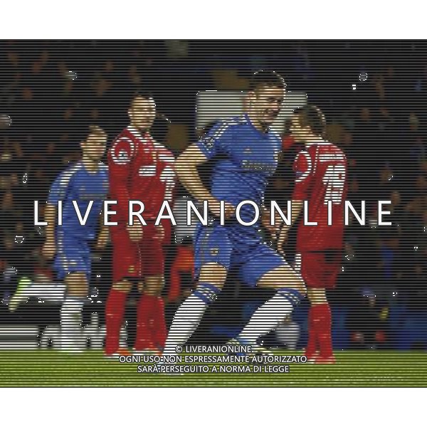 Chelsea\'s Gary Cahill celebrates scoring his sides third goal 3-1 Football - UEFA Champions League Group E - Chelsea v Nordsj¾lland - Wednesday 5th December 2012 - Stamford Bridge - London © CameraSport - 43 Linden Ave. Countesthorpe. Leicester. England. LE8 5PG - Tel: +44 (0) 116 277 4147 - admin@camerasport.com - www.camerasport.com AG ALDO LIVERANI S A S ONLY ITALY