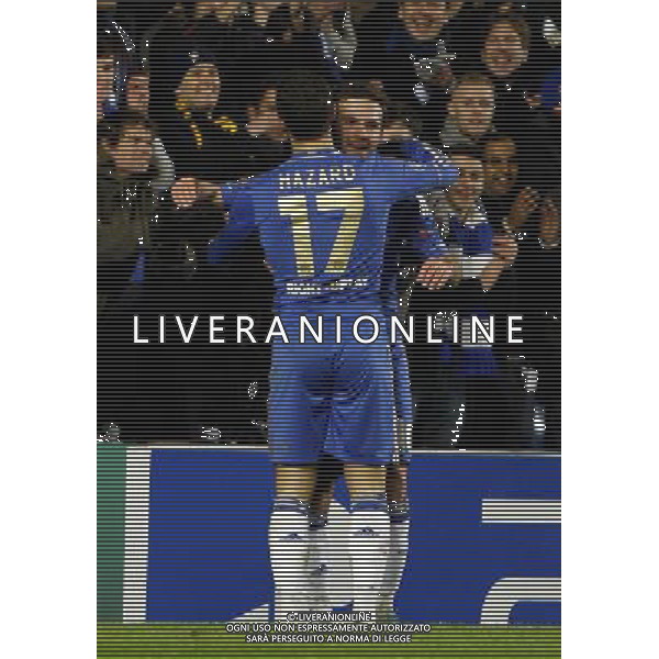 Chelsea\'s Juan Mata celebrates scoring his sides fifth goal 5-1 Football - UEFA Champions League Group E - Chelsea v Nordsj¾lland - Wednesday 5th December 2012 - Stamford Bridge - London © CameraSport - 43 Linden Ave. Countesthorpe. Leicester. England. LE8 5PG - Tel: +44 (0) 116 277 4147 - admin@camerasport.com - www.camerasport.com AG ALDO LIVERANI S A S ONLY ITALY