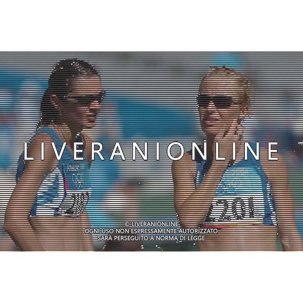 OLIMPIADI DI ATENE 23/08/2004 MARCIA 20 Km Femminile nella foto Rossella Giordano e Rigaudo Elisa foto marco luzzani/ag aldo liverani