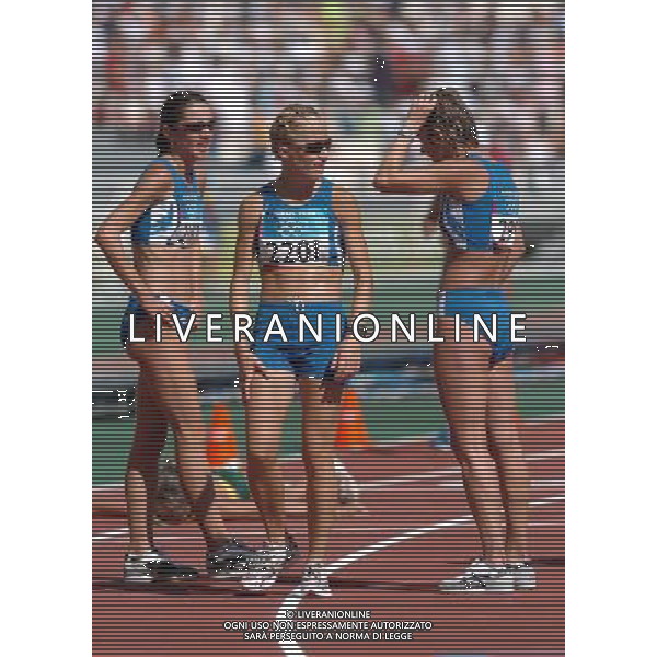 OLIMPIADI DI ATENE 23/08/2004 MARCIA 20 Km Femminile nella foto Perrone elisabetta, Rossella Giordano e Rigaudo elisa foto marco luzzani/ag aldo liverani