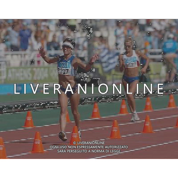 OLIMPIADI DI ATENE 23/08/2004 MARCIA 20 Km Femminile nella foto tsoumeleka athanasia medaglia d\'oro foto marco luzzani/ag aldo liverani