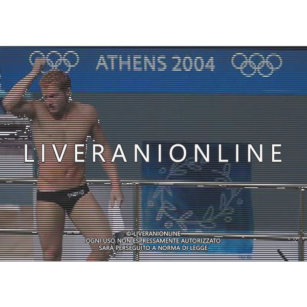 OLIMPIADI DI ATENE 23/08/2004 Tuffi trampolino 3m uomini nella marconi tommaso foto marco luzzani/ag aldo liverani