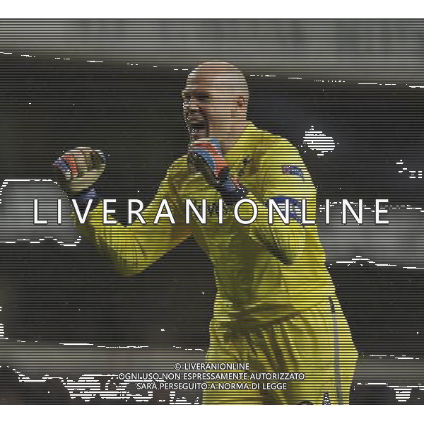 Brad Friedel (Captain) Celebrates after 3rd Goal Tottenham Hotspur 2012/13 Tottenham Hotspur V Panathinaikos (3-1) 06/12/12 UEFA Europa League Photo: Robin Parker Fotosports International AG ALDO LIVERANI S A S ONLY ITALY