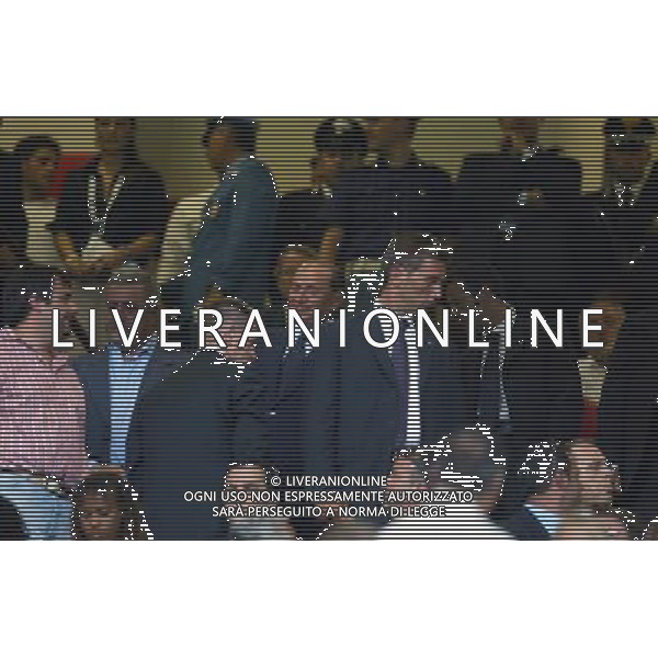 Italian Super Cup 2004 AC Milan vs Lazio Meazza Stadium-Milan 21 August 2004 photo (c) Enrico Calderoni (n¡ 391)-Aflo Sport Agency Berlusconi (Italian Premier) on the AC Milan stands Agenzia Aldo Liverani