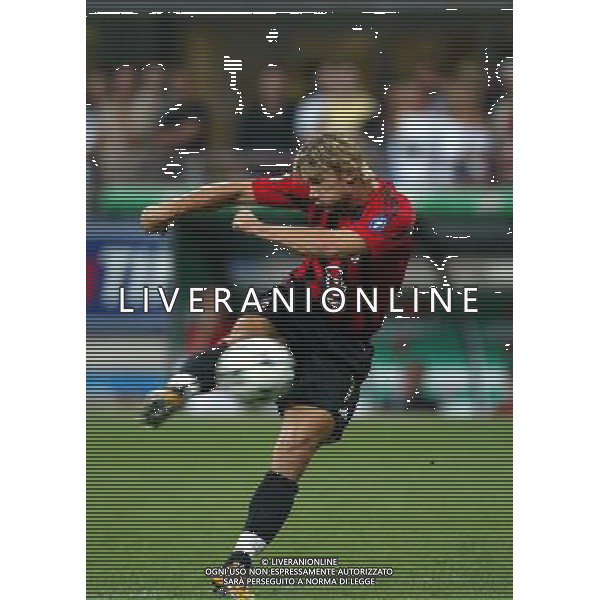 Italian Super Cup 2004 AC Milan vs Lazio Meazza Stadium-Milan 21 August 2004 photo (c) Enrico Calderoni (n¡ 391)-Aflo Sport Agency Shevchenko (Milan) scoring the third score Agenzia Aldo Liverani