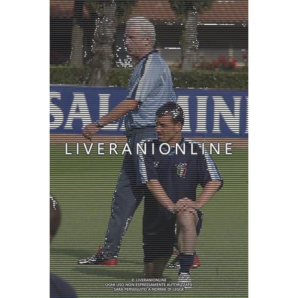 COVERCIANO 7/06/2003 ALLENAMENTO NAZIONALE ITALIANA NELLA FOTO TRAPATTONI GIOVANNI ANTONIO DI NATALE FOTO ALDO LIVERANI 