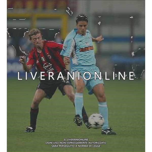 Italian Super Cup 2004 AC Milan vs Lazio Meazza Stadium-Milan 21 August 2004 photo (c) Enrico Calderoni (n¡ 391)-Aflo Sport Agency Lopez (Lazio)-Tomasson (MIlan) Agenzia Aldo Liverani
