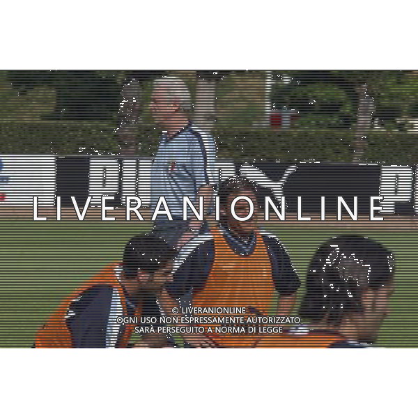 COVERCIANO 7/06/2003 ALLENAMENTO NAZIONALE ITALIANA NELLA FOTO TRAPATTONI GIOVANNI-FRANCESCO TOTTI FOTO ALDO LIVERANI 