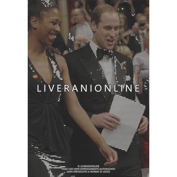 Britain\'s Prince William prepares to make a speech at the Winter Whites Gala in aid of the homeless charity Centrepoint at the Royal Hall in London December 8, 2012. ©photoshot/AGENZIA ALDO LIVERANI SAS - ITALY ONLY - REALI INGLESI: Il principe William durante il Gala Bianco Inverno per beneficenza e carita\' ai senzatetto presso la Sala Reale di Londra 8 dicembre 2012 