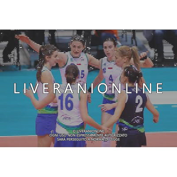 11.12.2012 SOPOT ERGO ARENA SIATKOWKA KOBIET LIGA MISTRZYN SEZON 2012/2013 WOMEN VOLLEYBALL CEV CHAMPIONS LEAGUE SEASON 2012/2013 MECZ ATOM TREFL SOPOT - ASYSTEL CARNAGHI VILLA CORTESE N/Z RACHEL ROURKE RADOSC IZABELA BELCIK FOT PIOTR MATUSEWICZ / PRESSFOCUS NEWSPIXPL --- Newspix.pl AG ALDO LIVERANI S A S ONLY ITALY *** Local Caption *** www.newspix.pl mail us: info@newspix.pl call us: 0048 022 23 22 222 --- Polish Picture Agency by Ringier Axel Springer Poland