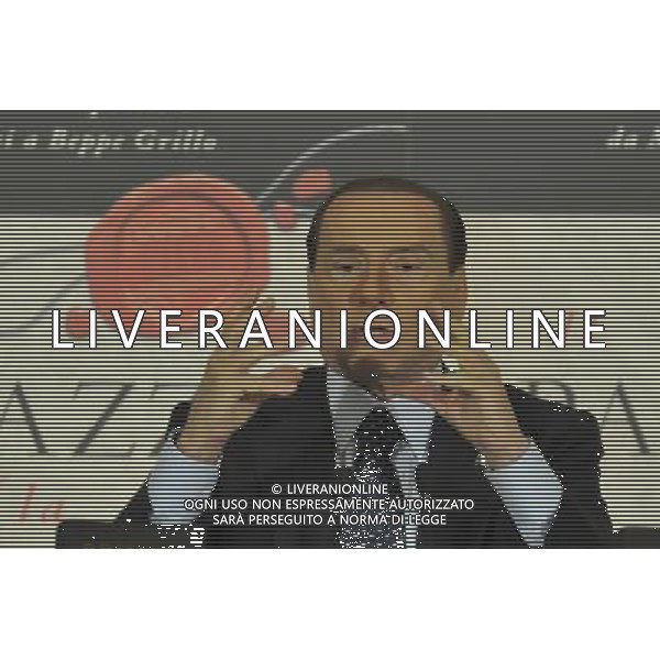 Silvio Berlusconi alla presentazione dell\'ultimo libro di Bruno Vespa, \'Il palazzo e la piazza\' a Roma 12/12/2012 ©Corradetti/Agenzia Aldo Liverani Sas