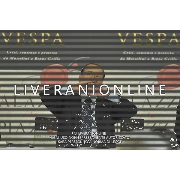 Silvio Berlusconi alla presentazione dell\'ultimo libro di Bruno Vespa, \'Il palazzo e la piazza\' a Roma 12/12/2012 ©Corradetti/Agenzia Aldo Liverani Sas