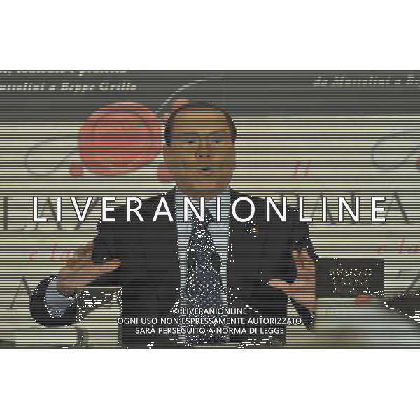 Silvio Berlusconi alla presentazione dell\'ultimo libro di Bruno Vespa, \'Il palazzo e la piazza\' a Roma 12/12/2012 ©Corradetti/Agenzia Aldo Liverani Sas