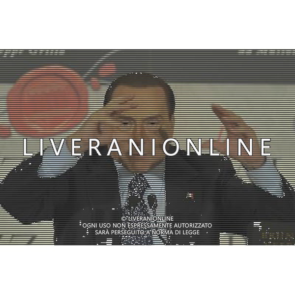 Silvio Berlusconi alla presentazione dell\'ultimo libro di Bruno Vespa, \'Il palazzo e la piazza\' a Roma 12/12/2012 ©Corradetti/Agenzia Aldo Liverani Sas