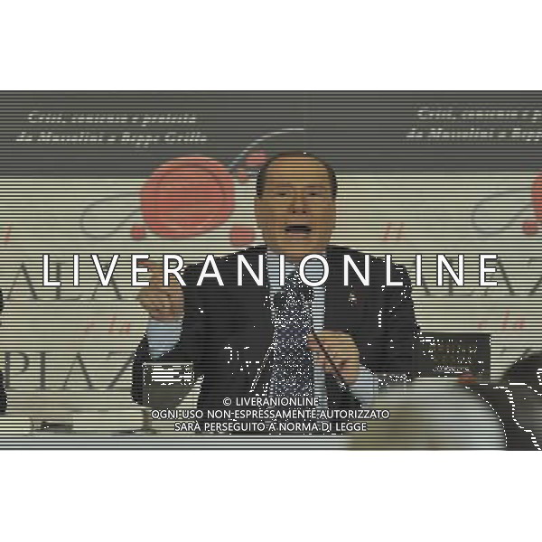 Silvio Berlusconi alla presentazione dell\'ultimo libro di Bruno Vespa, \'Il palazzo e la piazza\' a Roma 12/12/2012 ©Corradetti/Agenzia Aldo Liverani Sas