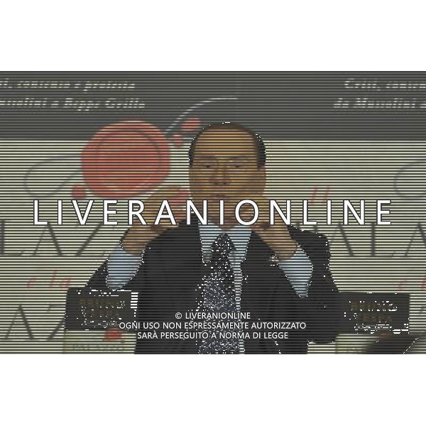 Silvio Berlusconi alla presentazione dell\'ultimo libro di Bruno Vespa, \'Il palazzo e la piazza\' a Roma 12/12/2012 ©Corradetti/Agenzia Aldo Liverani Sas