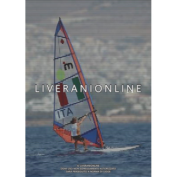 Atene 25-08.2004 olimpiadi 2004 vela classe mistral femminile nella foto Sensini Alessandra ph marco luzzani/ag aldo Liverani s.a.s.