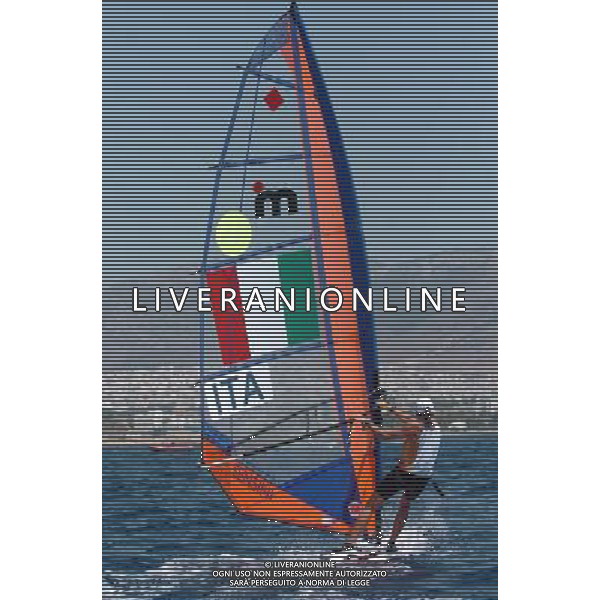 Atene 25-08.2004 olimpiadi 2004 vela classe mistral femminile nella foto Sensini Alessandra ph marco luzzani/ag aldo Liverani s.a.s.