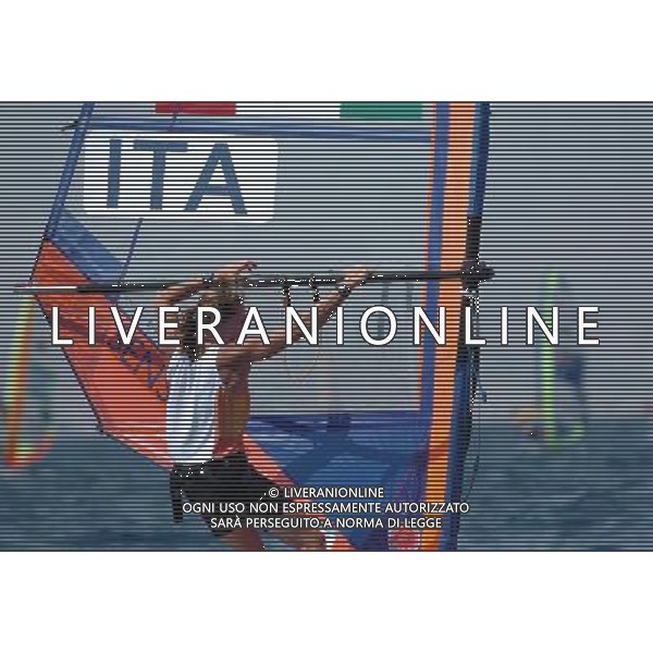 Atene 25-08.2004 olimpiadi 2004 vela classe mistral femminile nella foto Sensini Alessandra ph marco luzzani/ag aldo Liverani s.a.s.