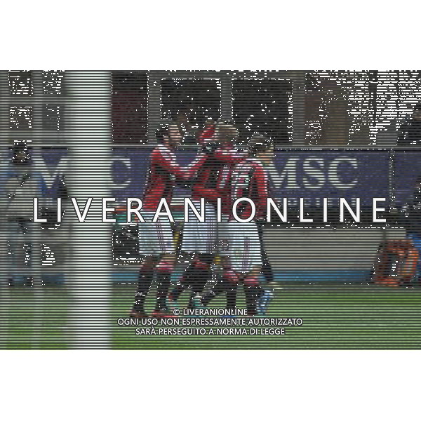 MILANO, 13-12-2012 / Œ©FOTO GIORGIO RAVEZZANI COPPA ITALIA MILAN-REGGINA NELLA FOTO : ESULTANZA DOPO IL GOL DI NJANG ©/Agenzia Aldo Liverani Sas
