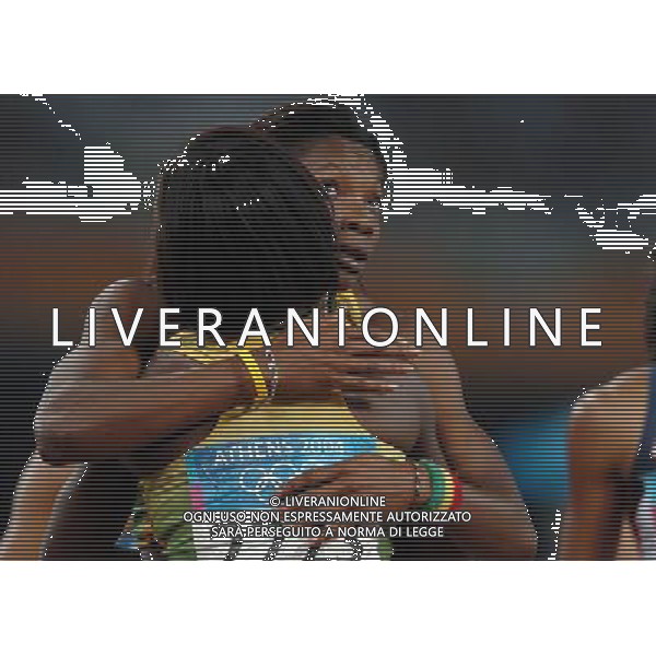 Olimpiadi Atene 25/08/2004 atletica finale 200m donne nella foto bailey aleen e veronica campbell (medaglia d\'oro) foto marco luzzani/agenzia aldo liverani