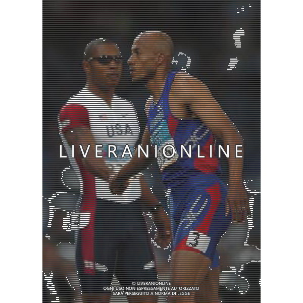 Olimpiadi Atene 25/08/2004 atletica 400m uomini nella foto williams bernard e fredericks frenk foto marco luzzani/agenzia aldo liverani