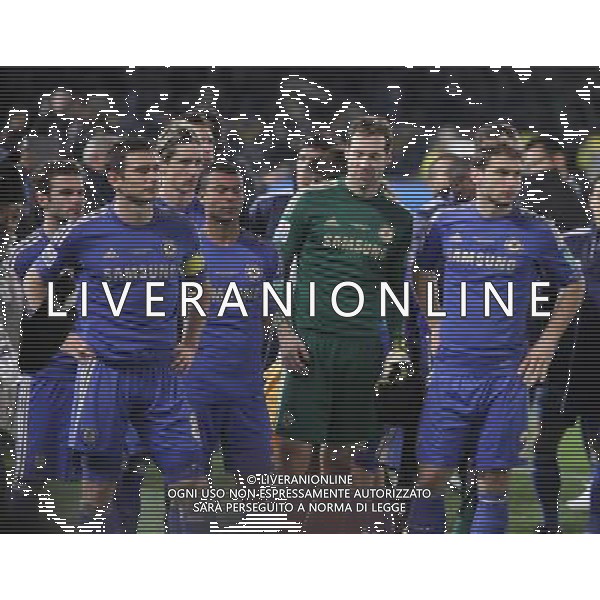 Chelsea v Corinthians (0-1) FIFA Club World Cup 2012 Final 16/12/12 FIFA Club World Cup 2012 Dejected Chelsea team after defeat Photo: Masahide Tomikoshi Fotosports International ©PHOTOSHOT/AGENZIA ALDO LIVERANI SAS - ITALY ONLY - EDITORIAL USE ONLY