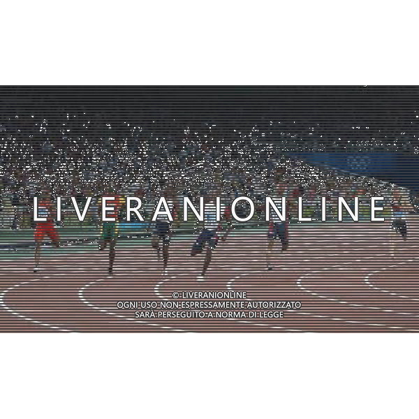 ATENE (GRECIA)26/08/2004 OLIMPIADI ATENE 2004 NELLA FOTO: WILLIAMS BERNARD (3362) CRAWFORD SHAWN (3246) GATLIN JUSTIN (3263) PH MARCO LUZZANI/AG ALDO LIVERANI