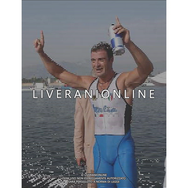 Atene 27-08-2004 Olimpiadi 2004 Canoa K2 1000m Maschile nella foto Antonio Rossi e Beniamino Bonomi argento ph Marco Luzzani/ag aldo Liverani s.a.s.