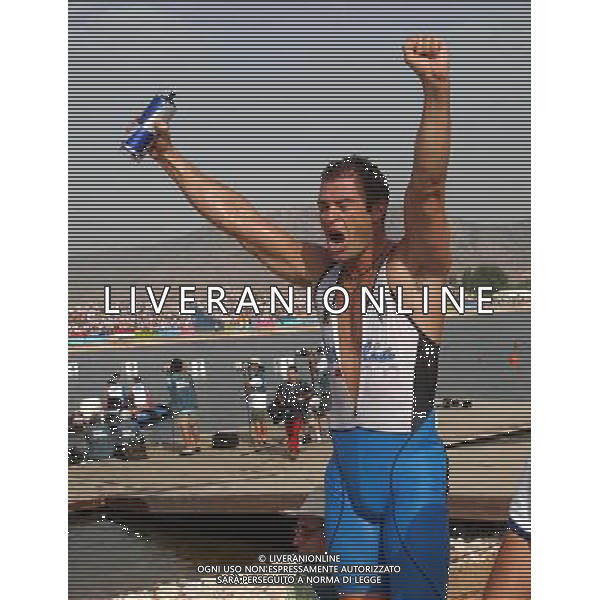 Atene 27-08-2004 Olimpiadi 2004 Canoa K2 1000m Maschile nella foto Antonio Rossi e Beniamino Bonomi argento ph Marco Luzzani/ag aldo Liverani s.a.s.