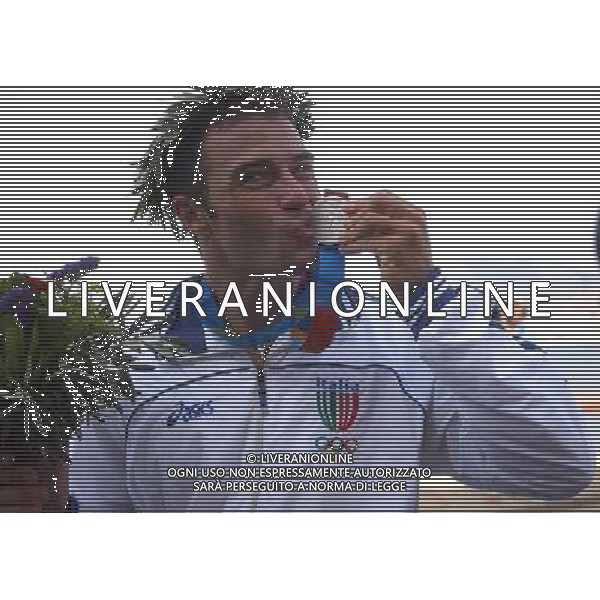 Atene 27-08-2004 Olimpiadi 2004 Canoa K2 1000m Maschile nella foto Antonio Rossi e Beniamino Bonomi argento ph Marco Luzzani/ag aldo Liverani s.a.s.