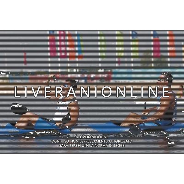 Atene 27-08-2004 Olimpiadi 2004 Canoa K2 1000m Maschile nella foto Antonio Rossi e Beniamino Bonomi argento ph Marco Luzzani/ag aldo Liverani s.a.s.