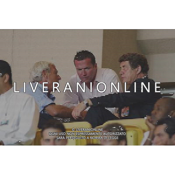 Porto - valencia supercoppa europea Monaco 27/08/04 nella foto marcello lippi con lothar matthaus e reagghel foto gianni nucci/ag aldo liverani