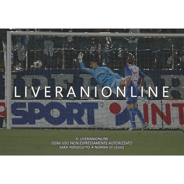 Monaco 27/08/04 Supercoppa Europea Porto - Valencia nella foto il gol di baraja foto filippo venezia/ag aldo liverani