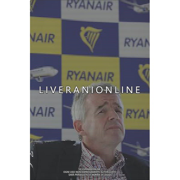 Ryanair\'s CEO Michael O\'Leary speaks during a press conference on Ryanair\'s full year results for the period ended 30 September in the city of London Britain 05 November 2012. Ryanair shares climbed on Monday after the budget carrier boosted its full-year profit guidance on the back of higher fares, lower fuel costs and a jump in passenger numbers over the summer. The low-cost airline, which is awaiting the outcome of a European Commission regulatory probe into its bid for Irish flag carrier Aer Lingus , on Monday reported a 7 per cent year-on-year increase in first-half passenger numbers to 48m. The increase in short-haul passengers in the six months to September 30 pushed up revenues from ó2.7bn to ó3.1bn (£2.5bn), while pre-tax profit rose 9 per cent to ó679m. ©PHOTOSHOT/AGENZIA ALDO LIVERANI SAS - ITALY ONLY - EDITORIAL USE ONLY