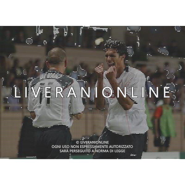 montercarlo 27/08/2004 super cup monaco porto-valencia nella foto di vaio marco esulta per il goal 0-2 ag: aldo liverani-venewia