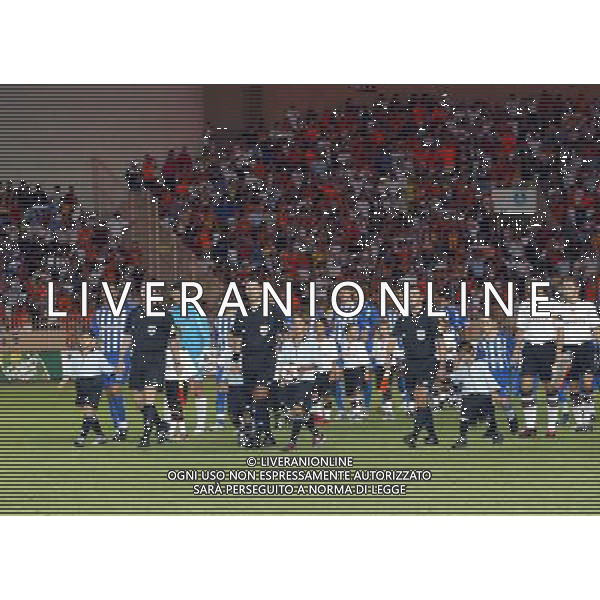 montercarlo 27/08/2004 super cup monaco porto-valencia nella foto le squadre entrano in campo ag: aldo liverani-venezia