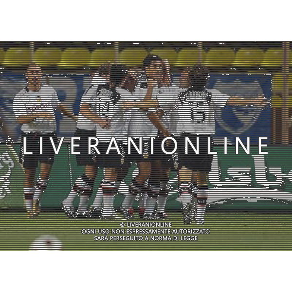 montercarlo 27/08/2004 super cup monaco porto-valencia nella foto valencia esulta per il goal 0-1 di baraja ag: aldo liverani-venewia