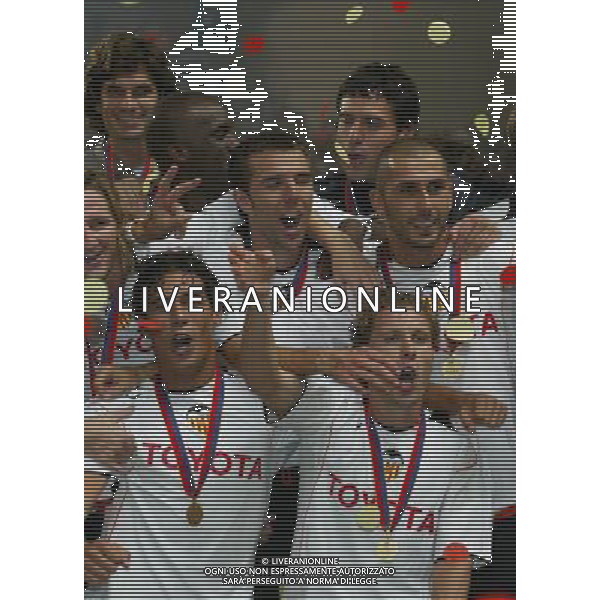 montercarlo 27/08/2004 super cup monaco porto-valencia nella foto valencia festeggia ag: aldo liverani-venewia