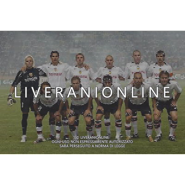 montercarlo 27/08/2004 super cup monaco porto-valencia nella foto la formazione del valencia ag: aldo liverani-venewia