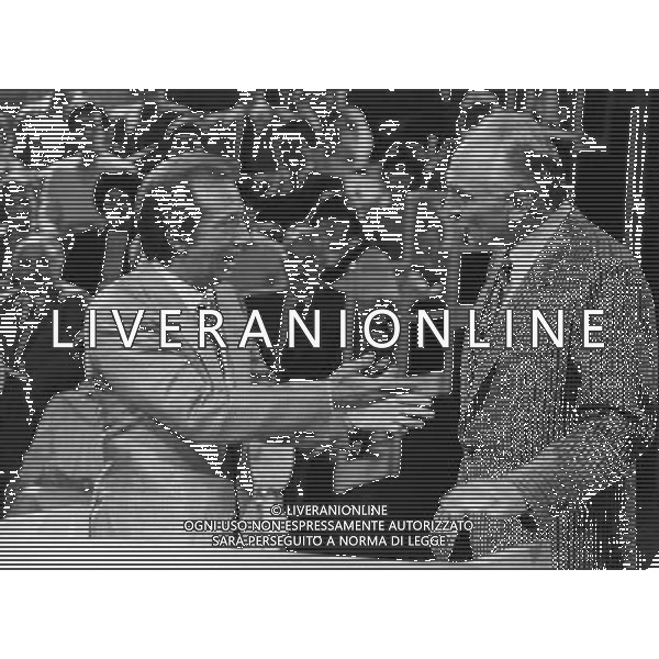 Marco Pannella Politico del Partito Radicale Italiano con Mike Bongiorno- Retrospettiva ©Archivio Giovanni Liverani/AGENZIA ALDO LIVERANI SAS